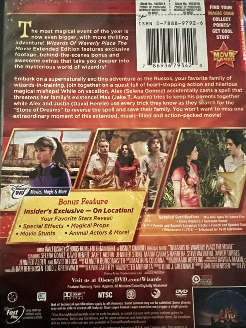 Disney Wizards of Waverly Place The Movie DVD